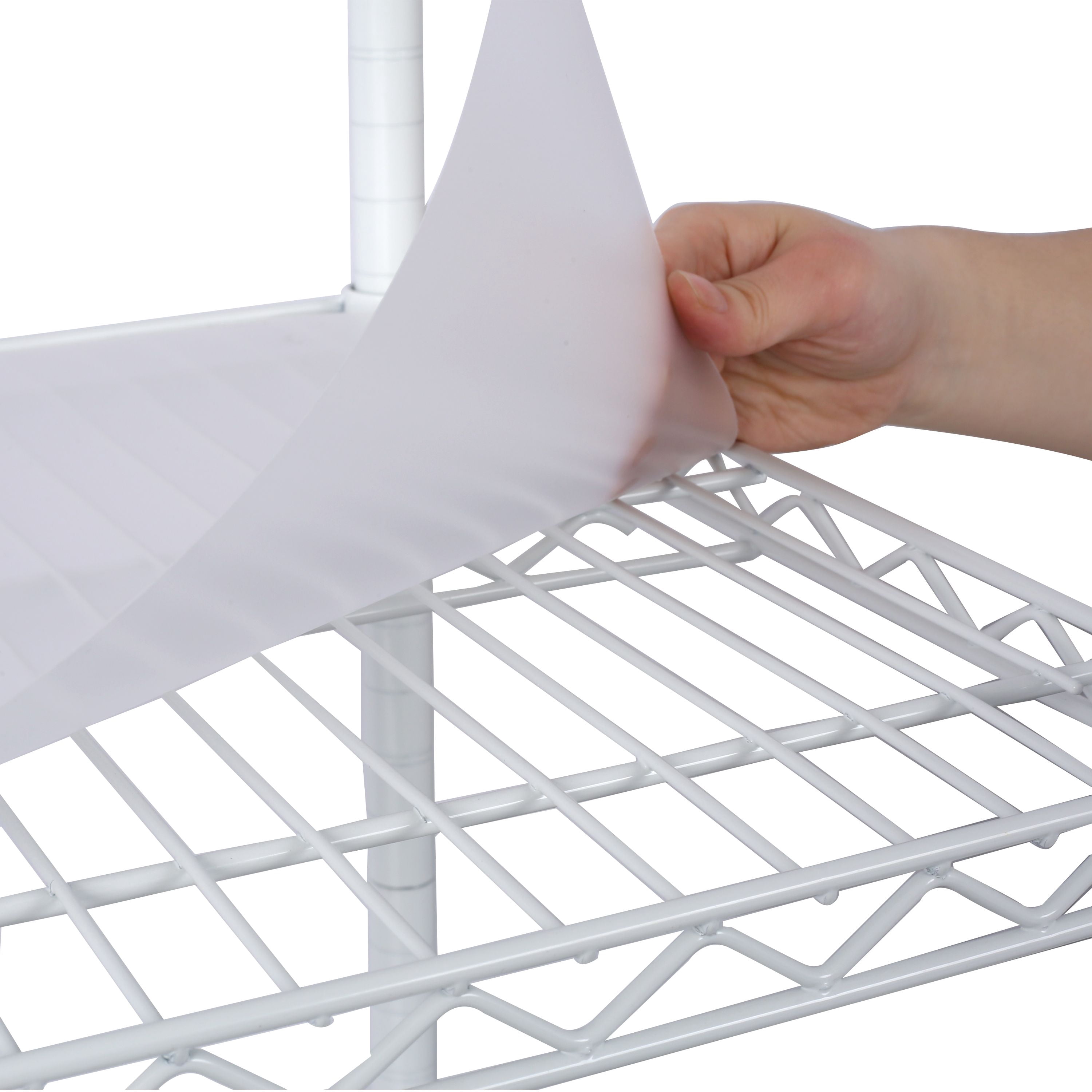 6-Tier Wire Shelving,Steel Storage Rack,Height Adjustable Metal Shelving for 1000 LBS Capacity,White