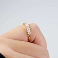 thumbnail image 5 of vylahjewellery Unique Elegant Half Eternity Wedding Band Ring for Her Oval Cut Moissanite Wedding Stacking Rings Vermeil Yellow Gold Anniversary Gift Ring, 5 of 6