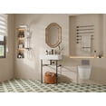 thumbnail image 3 of 24" White Rectangular Console Bathroom Sink with Overflow, 3 of 11