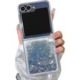 thumbnail image 1 of Funda con purpurina para Samsung Galaxy Z Flip 6 5g, funda transparente de TPU a prueba de golpes con purpurina líquida y arena movediza para mujeres y niñas, 1 of 5