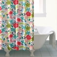 thumbnail image 4 of Pioneer Flower Floral Print Pattern Shower Curtain 72"x72" ,Bathroom Decorative Shower Curtains Set with 12 Hooks,Modern Waterproof Washable Shower Curtain, 4 of 6