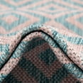 thumbnail image 6 of Rugs.com Jill Zarin Outdoor Collection Rug – 5' 3 x 8' Pink And Aqua Flatweave Rug Perfect For Bedrooms, Dining Rooms, Living Rooms, 6 of 8