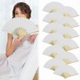 thumbnail image 1 of Pack Of 15 Paper Fans, Wedding Hand Fans, Bamboo Pocket Fans, 1 of 5