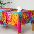 thumbnail image 6 of The Art Box Tablecloth -42 x42 Inches Tie Dye Multicolor Square Table Cloth for Kitchen Dining Room Holiday Table Cover for Party Dinner, 6 of 11