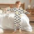 thumbnail image 6 of Dailycode Cotton Pajama Set Snug Fit Long Sleeve Top and Pants for 18M-8Y Dogs Outline and Paw, 6 of 7