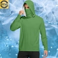 thumbnail image 2 of Men's UPF50+ Sun Protection Hoodie with Mask – Lightweight Long Sleeve Fishing & Hiking Shirt, Cooling Rash Guard Shirts, 2 of 7