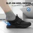 thumbnail image 4 of SPIEZ® Unisex Waterproof Work Shoes,Non Slip Lightweight Work Sneakers,Easy Clean Slip On Food Service Shoes for Waiter|Nurse|Chef-Black,Size 9.5 Women/8 Men, 4 of 12