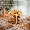 thumbnail image 6 of Glasseam Set of 10 Small Taper Candle Holders Bulk: Clear Short Candlestick Holders for Table Decor Dinner Party Holiday Centerpiece Thick Glass Rustic Modern Style, 6 of 10