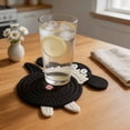 thumbnail image 4 of ZZkhGO Adorable Dog Knit Absorbent Crochet Cup Pad, Soft Crochet Coaster for Coffee Tea, Cute Desk Decor Protection for Kitchen Living Room Office, 4 of 7