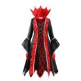 thumbnail image 1 of Disfraz de vampiro para niñas, traje de cuello alto, fantasma, novia, fantasía, carnaval, fiesta, manga acampanada, 2 a 11 años, 1 of 3