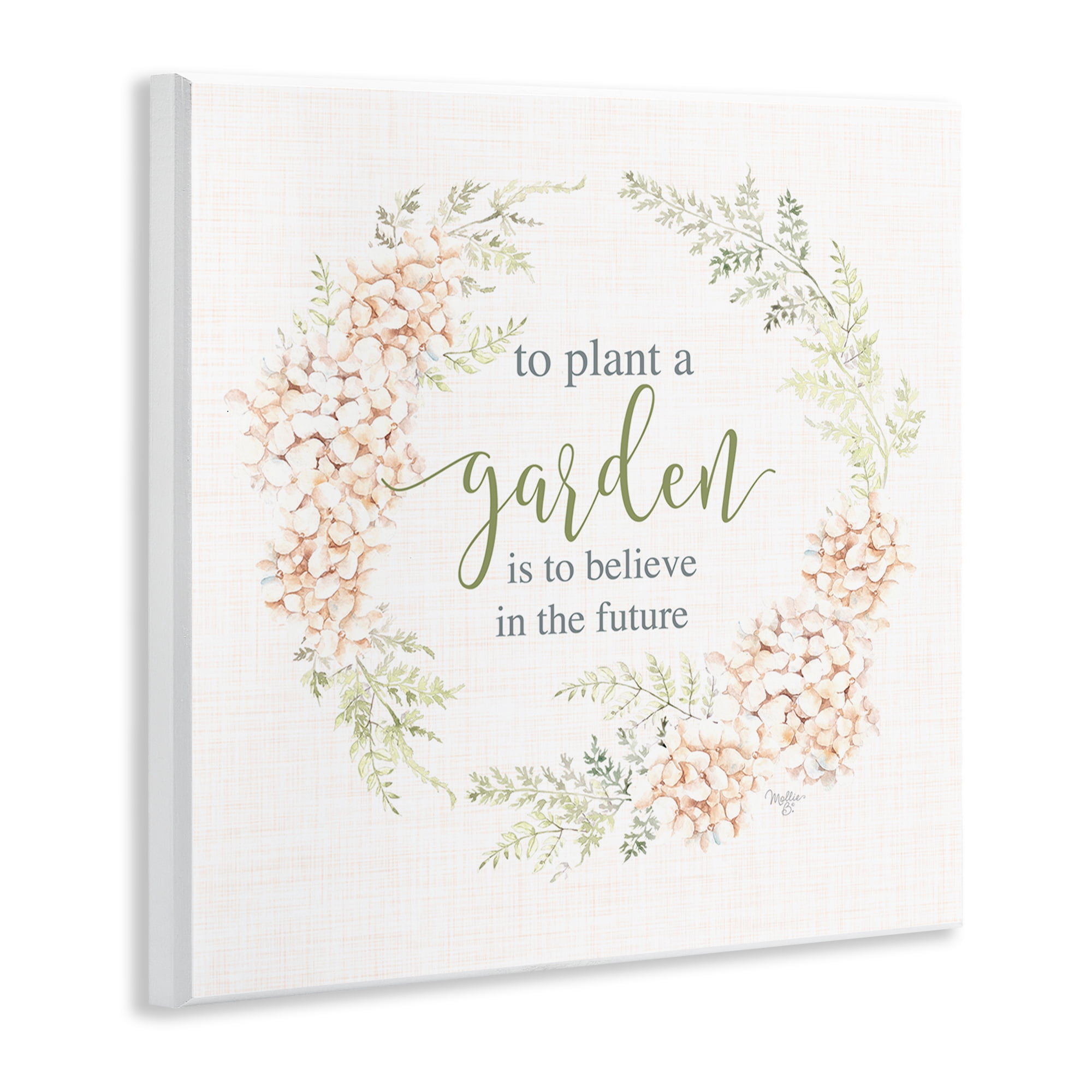 Stupell Industries Inspiring Plant A Garden Botanical & Floral Painting Unframed Art Print Wall Art, 12 x 12