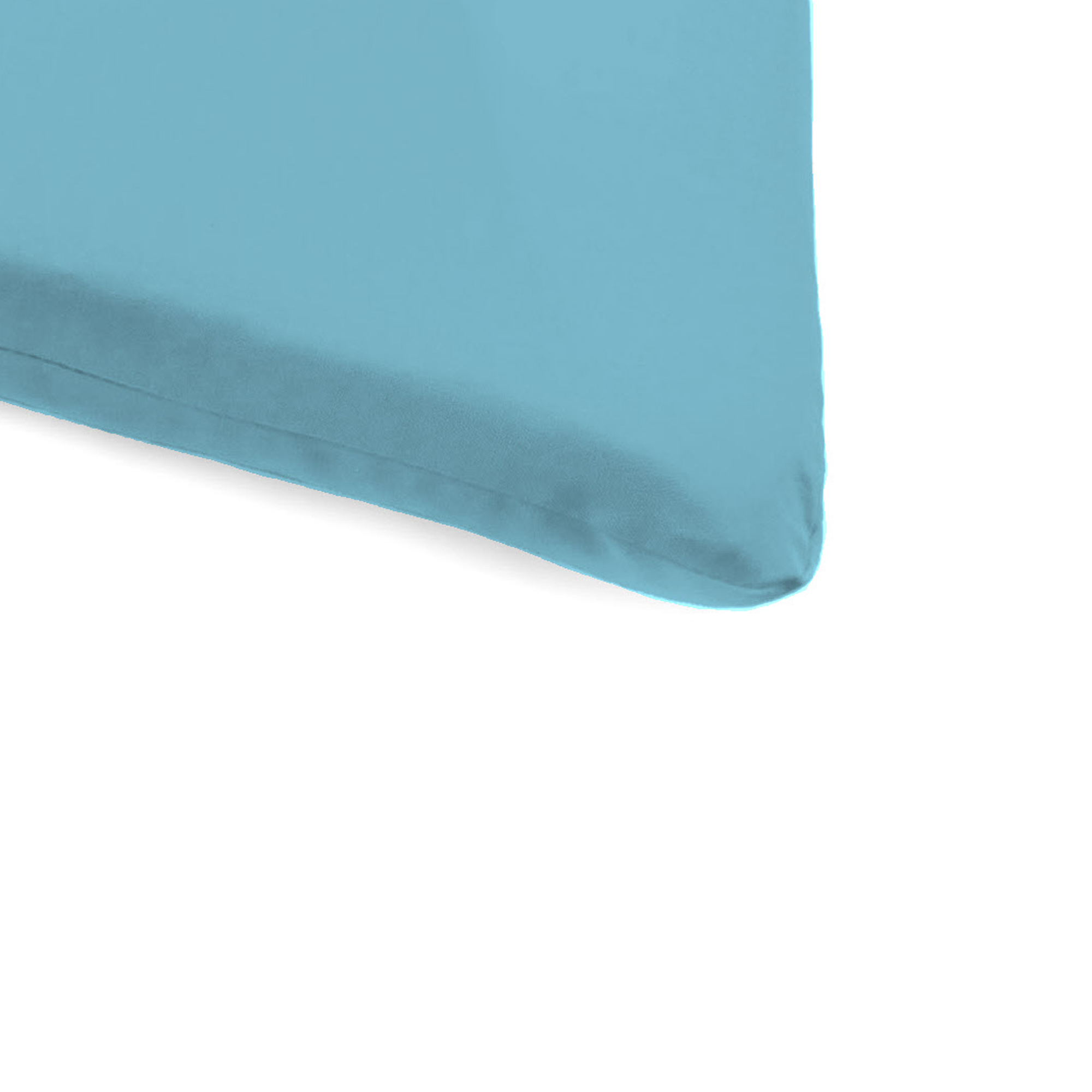 Jordan Manufacturing 74" x 22" Canvas Light Aqua Solid Rectangular Outdoor Chaise Lounge Cushion with Ties