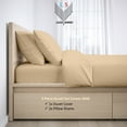 thumbnail image 2 of King/Calking Duvet Cover Set Taupe Color - Egyptian Cotton 400-Thread Count, Zipper Closure Corner Ties, 1 Duvet Cover and 2 Matching Pillow Shams, 2 of 7