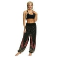 thumbnail image 2 of Jxximdong Pants for Women Men's And Women's Loose Crotch Pants Retro Printed Jumpsuit Yoga Pants Red XL Trousers, 2 of 4