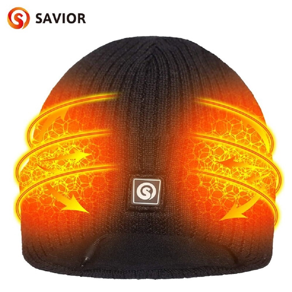 Savior Heat Winter Beanie Hats for Men Women Electric Insulated Hunting Beanie Rechargeable Battery Heating Cap with 3 Heat Tempo