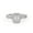 White Gold, variant on Twisted Infinity Halo Solitaire Engagement Rings for Women, 6x4MM Emerald and Round cut Lab Created Moissanite Ring In 14K Rose Gold Over Sterling Silver Ring Size-5