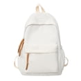 thumbnail image 3 of Mochila de moda elegante con cremalleras suaves y asa para acampar Blanco, 3 of 9