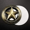 thumbnail image 4 of Muzzys (SET OF TWO) Texas Edition Star BRONZE Round 3" Shield Emblem Universal Stick On FITS Tundra, Tacoma, F150, Silverado, Titan, Hood, Door, Tailgate, Grille, Fender, etc, 4 of 7