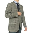 thumbnail image 2 of Mens Charcoal Plaid Modern Fit Blazer Luciano Natazzi 2, 2 of 6