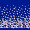 thumbnail image 1 of Soimoi Blue Viscose Chiffon Fabric Insect Panel Print Fabric by Yard 42 Inch Wide, 1 of 1
