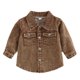 thumbnail image 1 of Gibobby Chamarra de invierno para niños y niñasChaqueta clásica de invierno para niños pequeños y niñas, camisa vaquera de manga larga de Color sólido, c(Marrón, 12-18 Meses), 1 of 5