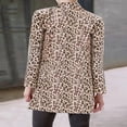 thumbnail image 2 of Cardigan Blazer à Manches Longues pour Femmes, Hauts, Manteau à Imprimé Léopard, Complet Formel, 2 of 7