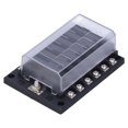 thumbnail image 5 of Portafusibles para automóvil, bloque de caja de fusibles de hoja de 12 vías 32V M5 Cubierta de plástico con indicador para automóvil marino, 5 of 5