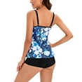 thumbnail image 4 of POTETI Tankini Women's Swimming Suits 2 Piece Modest Tie Dye Beach Vacation Summer Women's Bathing Suits, 4 of 6