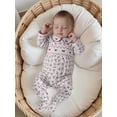 thumbnail image 3 of BemeyourBBs Baby Girl Christmas Footie Romper Print Long Sleeve Infant Jumpsuit, 3 of 9