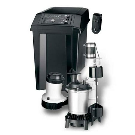 Backup Pump System - Pentair Water FPCC5030 Sump Pump Battery Back-Up System Virtual Monitoring, .5-HP Motor, 12-Volt