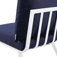 thumbnail image 5 of Modway Riverside Outdoor Patio Aluminum Corner Chair in White/Navy, 5 of 8