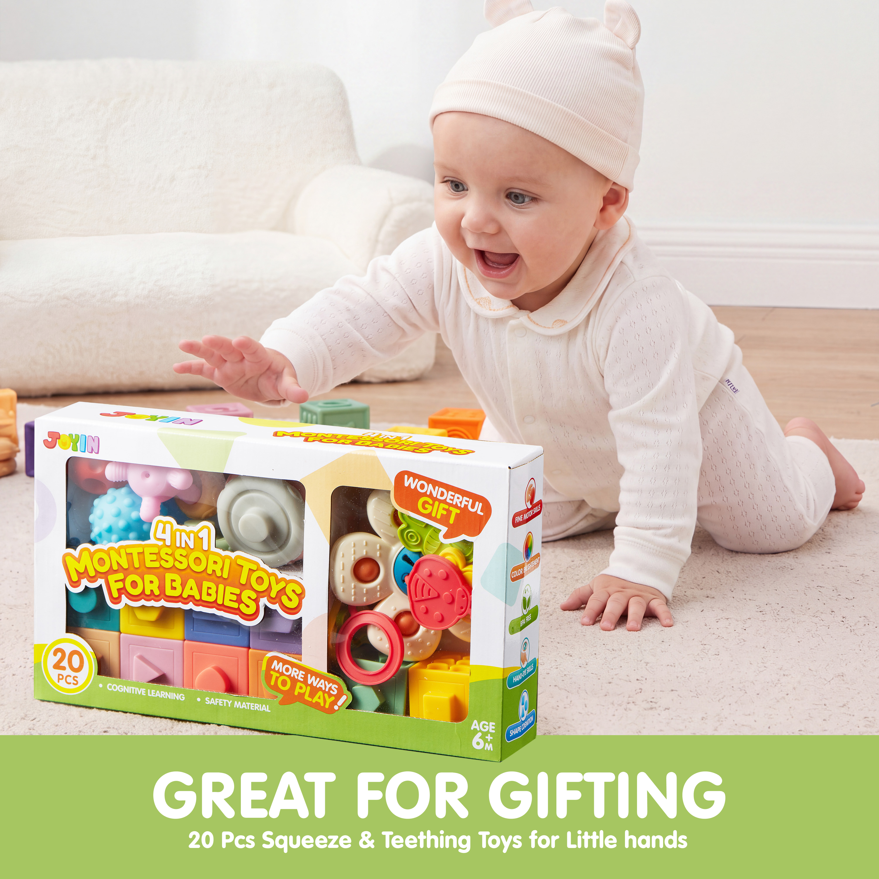 Joyfy Montessori Baby Toy 4-in-1 Sensory Set photo 5