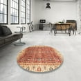 thumbnail image 4 of Ahgly Company Machine Washable Indoor Rectangle Abstract Grapefruit Red Area Rugs, 5' x 8', 4 of 7