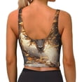 thumbnail image 4 of Picia Golden Horned White Dragon Sports Bra for Women,Padded Strappy Sports Bras Medium Support Yoga Bra with Removable Cups,Running Yoga Bra-Large, 4 of 9