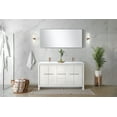 thumbnail image 3 of Lafarre 60 in W White Double Vanity, White Quartz Top, Rose Gold Faucet Set & 55" Mirror, 3 of 3
