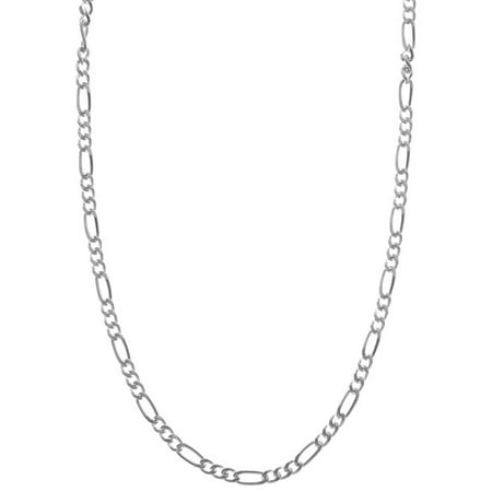 - Figaro Chain Link Necklace Sterling Silver Italian 1.7mm 4 Gauge 36 inch Hypoallergenic