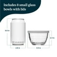thumbnail image 3 of Libbey Small Glass Bowls, Glass Containers with Lids Set of 8 to Keep Leftovers Fresh, Meal Prepping and More, Dishwasher Safe Small Bowls for Dips, 3 of 5