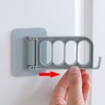 thumbnail image 4 of Soporte De Para Rack De Ropa Plegable Autoadhesivo De Montaje En Pared De 2 Piezas Gris Colco Almacenamiento en el hogar, 4 of 8