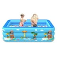 thumbnail image 2 of Inflatable Kids Pool, Blue Swimming Pool, Safe Non-Toxic Vinyl, Easy to Set Up & Store, Leak-Proof Design, Ideal for Kids Backyard, Patio Water Play & Summer Fun 51×33×21in, 2 of 9