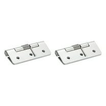 2Pcs Self-Closing Door Hinges, 2.5" 304 Stainless Steel Spring Hinge, Exterior