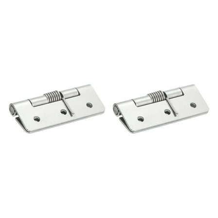 2Pcs Self-Closing Door Hinges, 2.5" 304 Stainless Steel Spring Hinge, Exterior