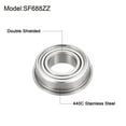 thumbnail image 2 of Unique Bargains SF688ZZ 8x16x5mm Roulements à Billes à Brides en Acier Inoxydable, 2 of 5