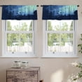 thumbnail image 2 of LALILO Kitchen Curtain Valance Colorful Underwater Life Rod Pocket Window Curtain 52"x 18" Set of 2, 2 of 5