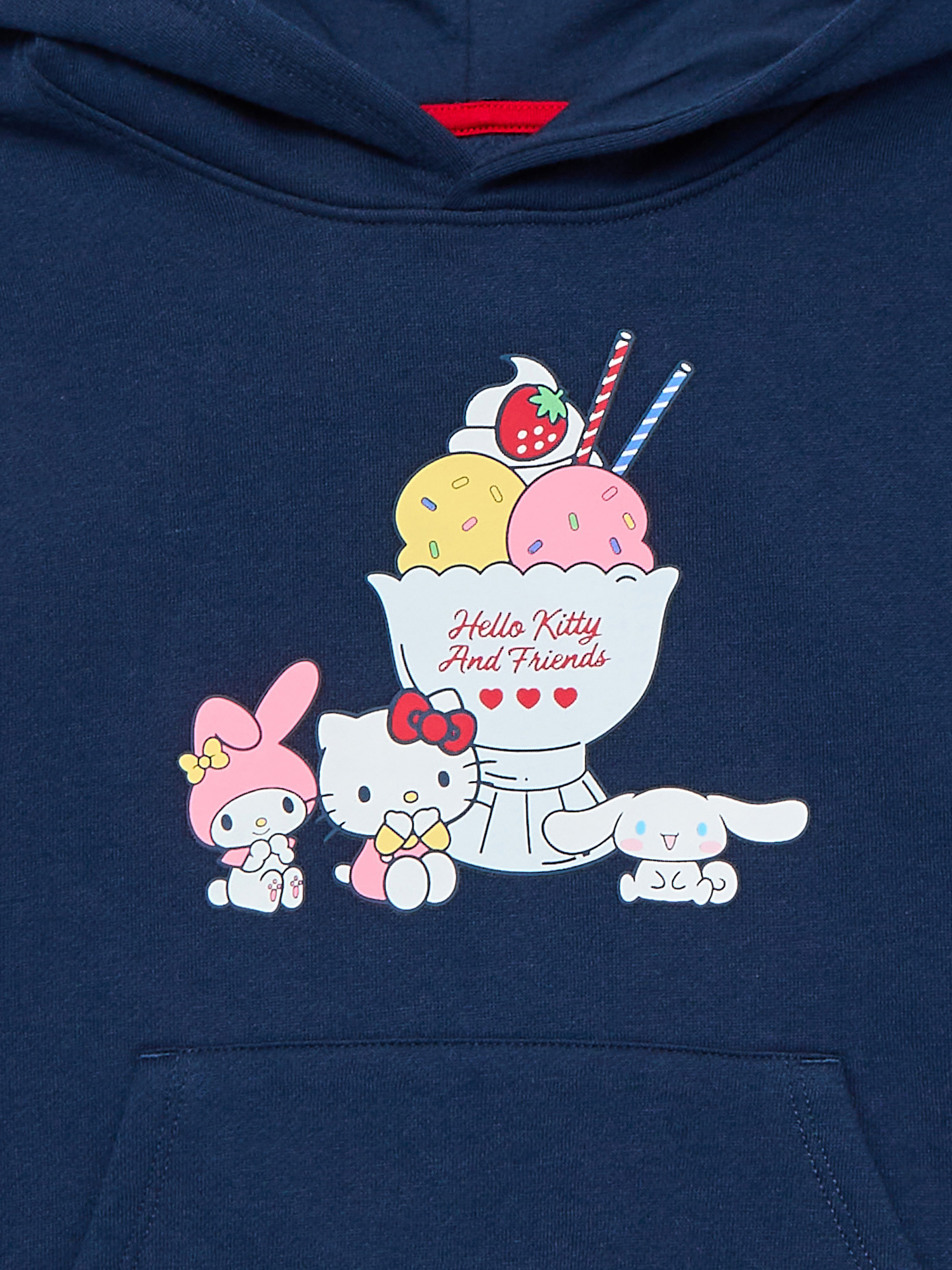 Wonder Nation x Hello Kitty Girls Graphic Hoodie with Long Sleeves, Sizes 4-16