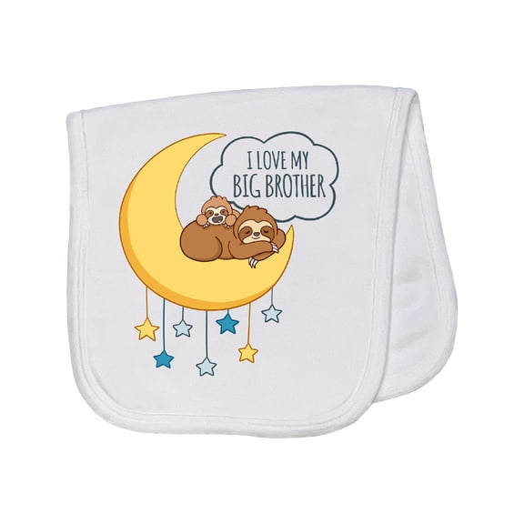 Inktastic I Love My Big Brother Baby Burp Cloth