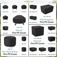 thumbnail image 7 of Round Fire Pit Cover for 22-32 Inch Fire Pit - Waterproof and Windproof, with Straps and Built-in Vents, 32 Dia x 13.5 H, Black, 7 of 7