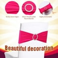 thumbnail image 3 of 60 Pieces Mexican Theme Stretch Chair Sashes Dining Spandex Chair Sashes Bands with Buckle for Wedding Event Fiesta Party Favor Ceremony Reception Banquet Mardi Gras Decoration (Solid), 3 of 7