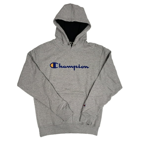 Champion Mens Powerblend Fleece Pullover Hood, Adult, Oxford Grey, XXL