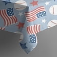 thumbnail image 5 of Blue Baseballs and USA Flags Pattern Rectangle Tablecloth 60"x102",Waterproof Polyester Rectangle Table Cloth, Wipeable Spillproof Polyester Tablecloth for Dining, Camping, Indoor and Outdoor, 5 of 6