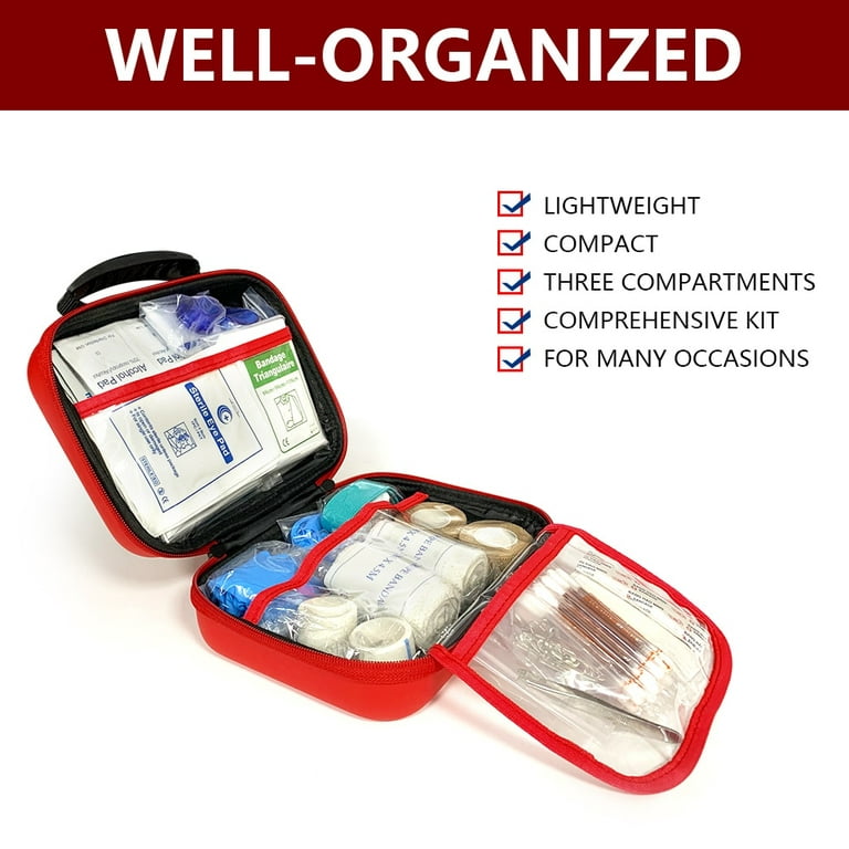 THRIAID 330 Piece First Aid Kit Premium Waterproof Compact Trauma Medical Kits for Any Emergencies Ideal for Home Office Car Travel Outdoor Camping Hi